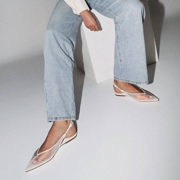 New Tony Bianco Jazz Flat in White ballet slipper pointed toe